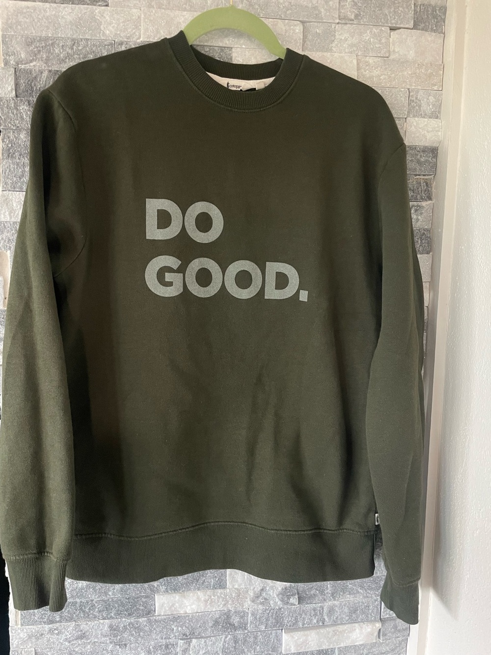 Men’s COTOPAXI Do Good Crew Pullover Sweatshirt-Green-Small
